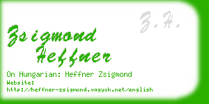 zsigmond heffner business card